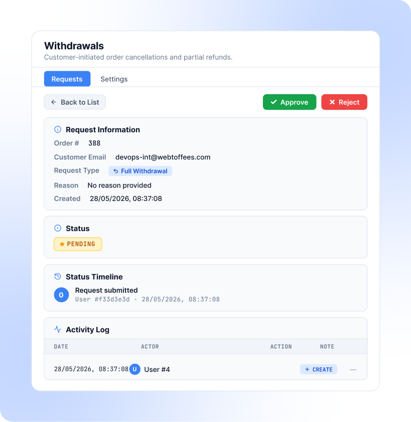 Add an EU-Compliant Order Withdrawal Button to WooCommerce