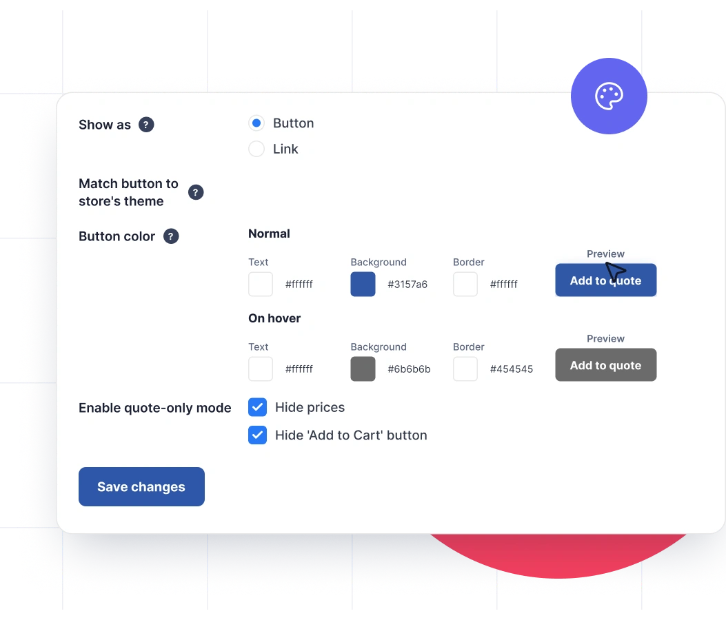 Customize Colors and Text of Quote Buttons