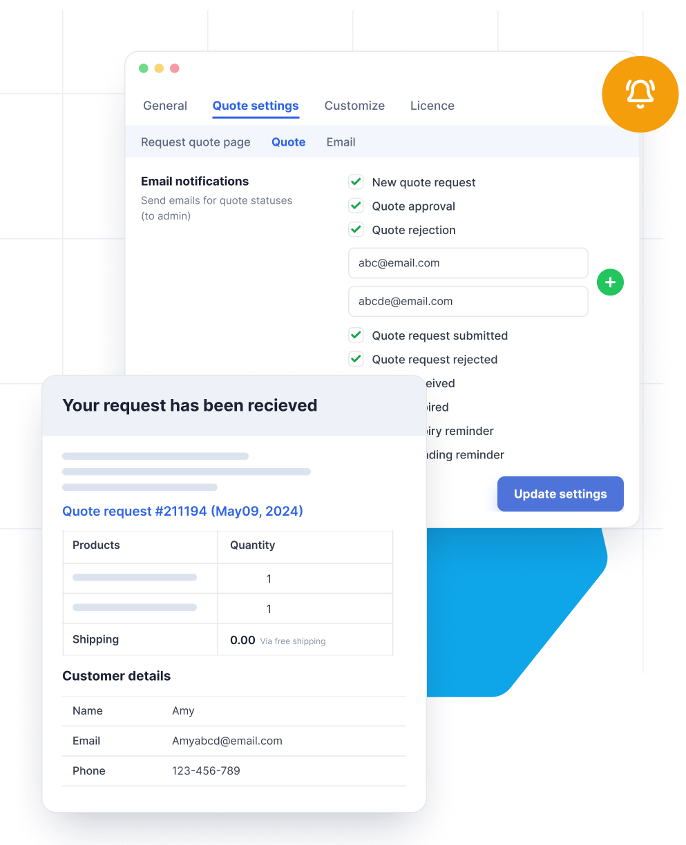 Get Email Notifications for Quote Status Updates