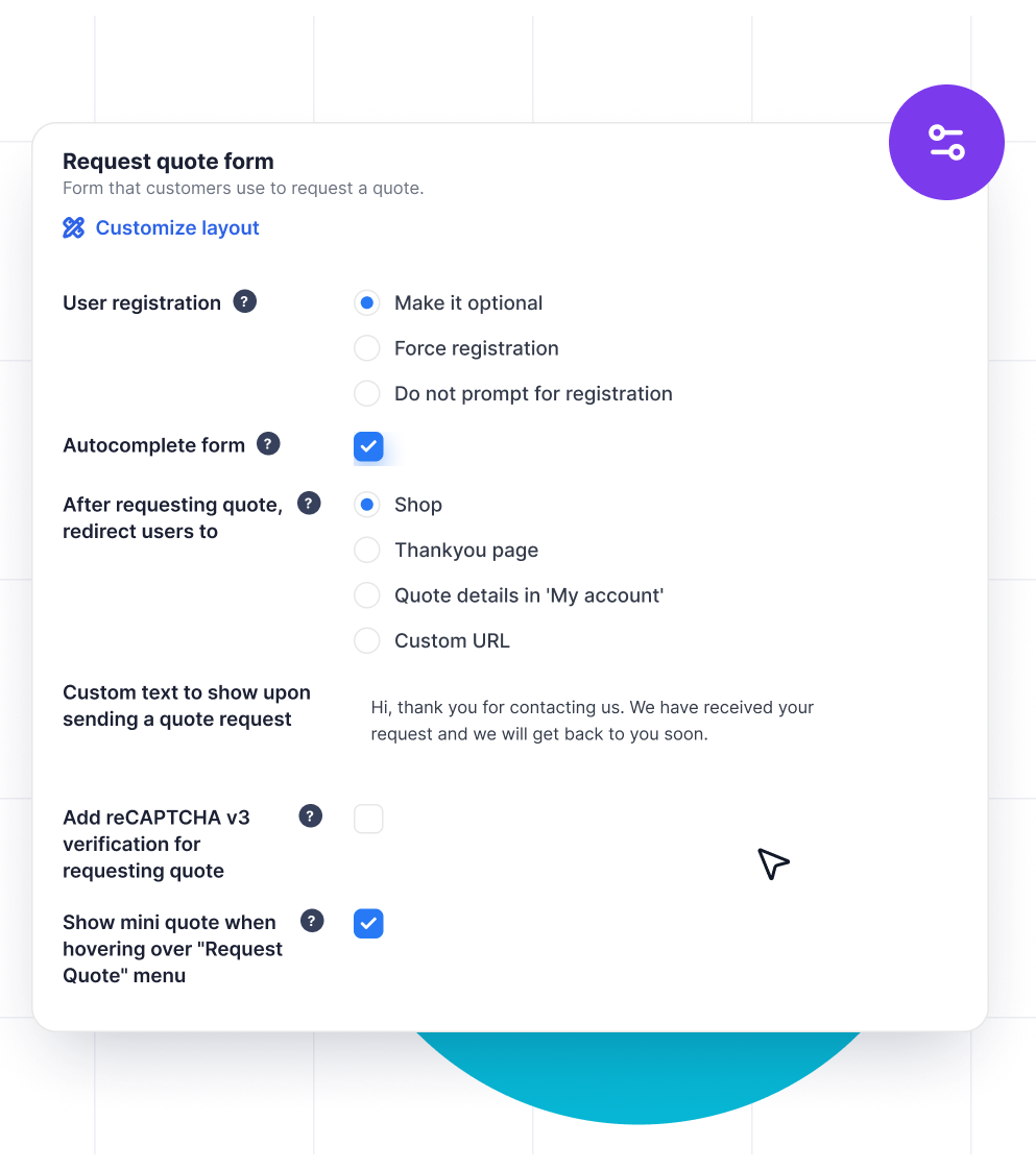 Customize Quote Form Behavior and Post-Submission Experience