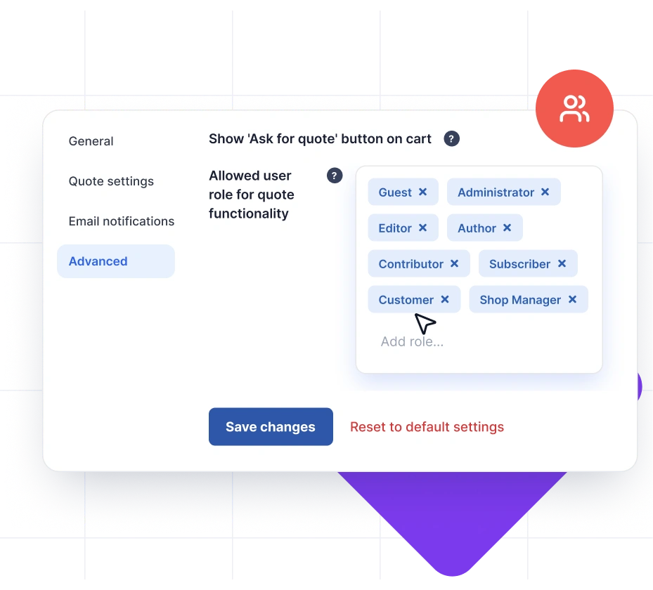 Restrict Quote Options for Different User Roles