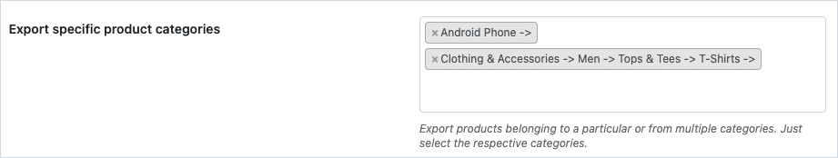 product categories