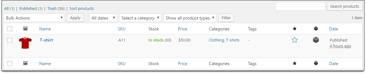 Product in WooCommerce product page