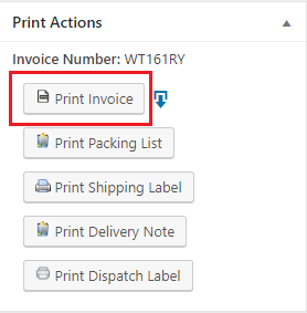 print actions invoice