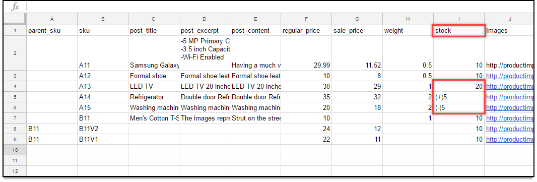Product Import export csv with stock update