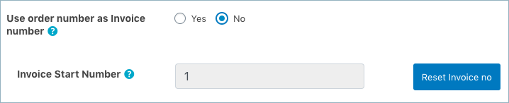 Custom invoice number