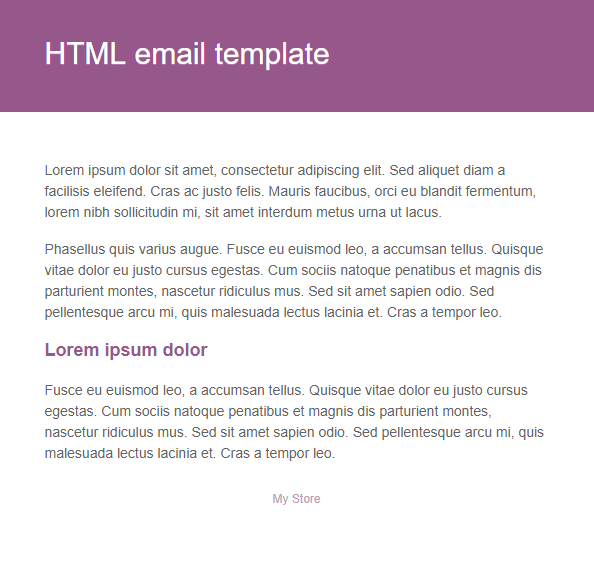 email template html