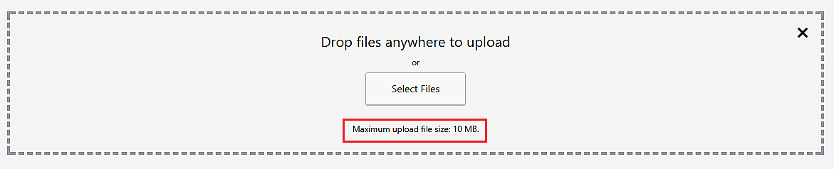 Check maximum file upload size