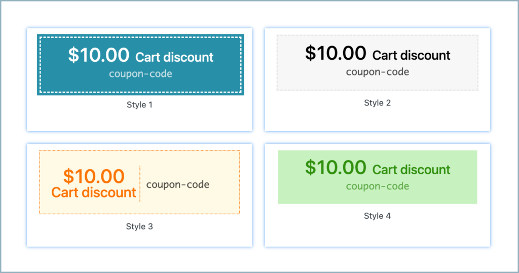 Smart Coupons for WooCommerce - Coupon styles
