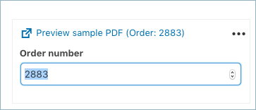 Preview WooCommerce invoice by entering the corresponding order number