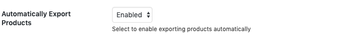 automatic export enabled