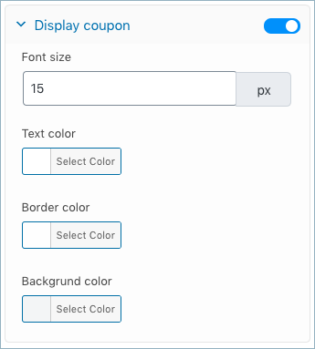 Smart coupon for WooCommerce-Coupon Banner-Customization panel-Display