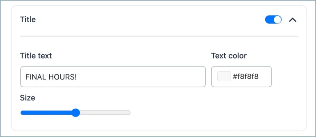 Customize title - Promotional banner