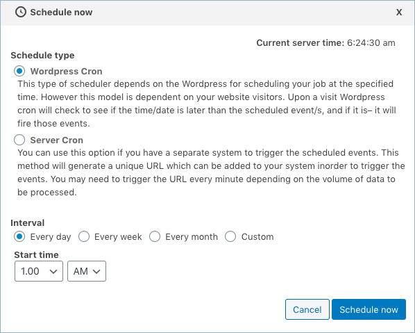 Schedule types_Wordpress Cron