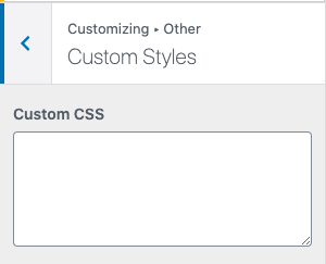 Adding custom styles using CSS