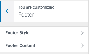 Footer customization