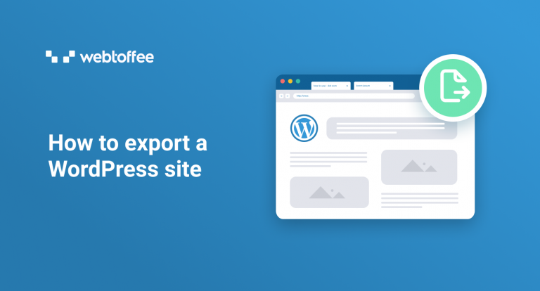 How to export a WordPress site