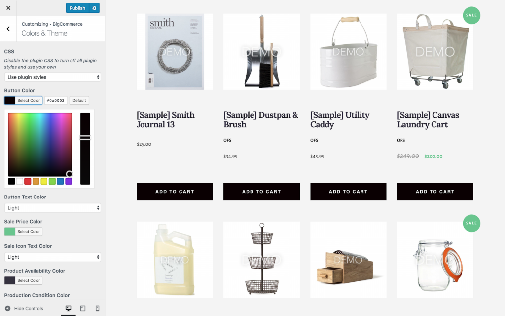 BigCommerce plugin to add eCommerce functionality to WordPress