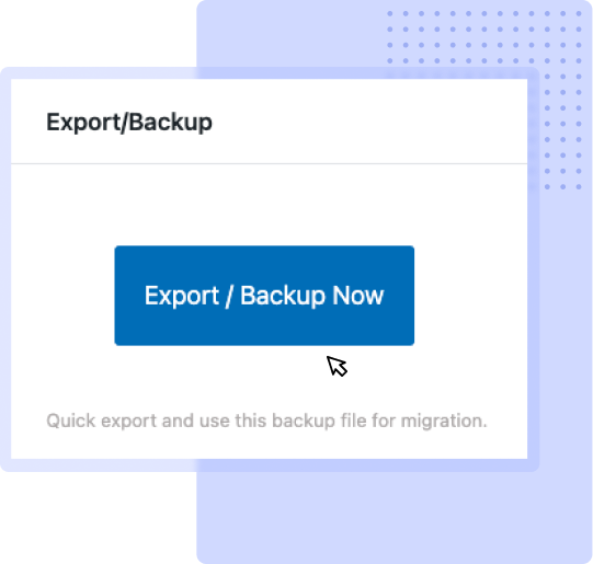 One-click WordPress backup