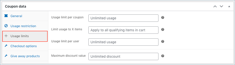 Smart Coupons for WooCommerce - Usage Limits