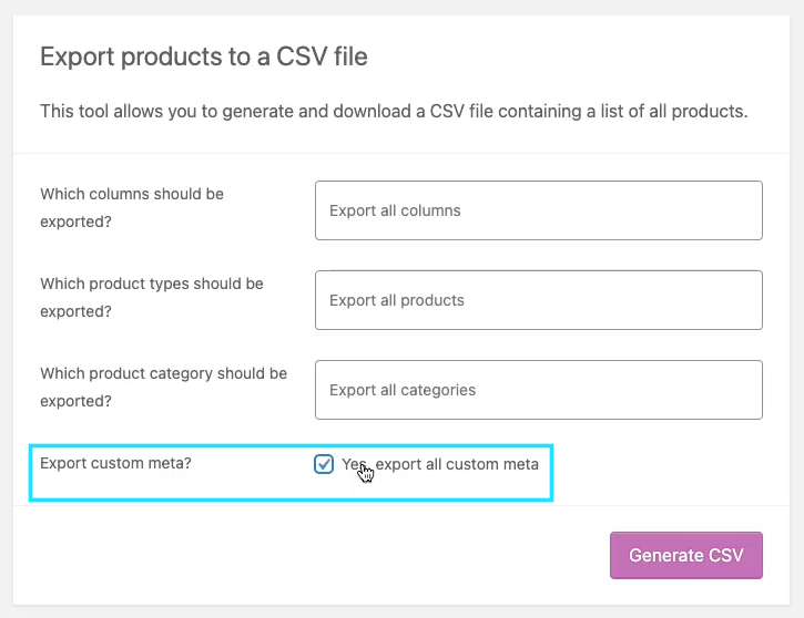Export Related Products Using WooCommerce Export