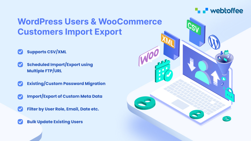 plugin to import and export customer and user data in WooCommerce