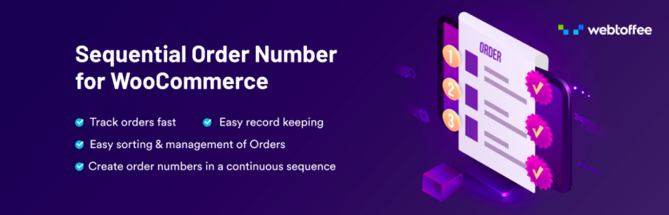Organize your Order numbers with Sequential order numbers for WooCommerce 