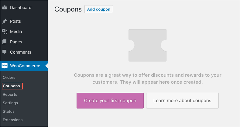 Create new WooCommerce discount coupons in WordPress