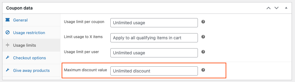Set up Maximum discount value with Smart Coupons for WooCommerce 