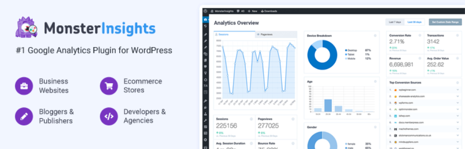 MonsterInsights plugin for analytics and GDPR