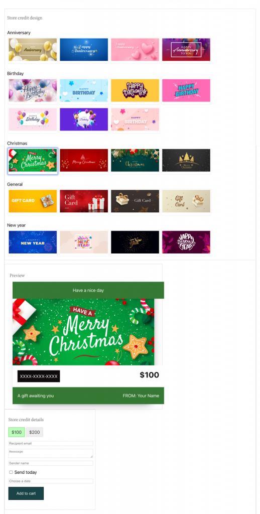 buy gift cards from the store
