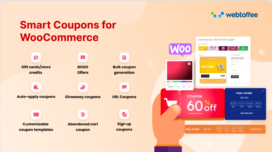 Smart Coupons features