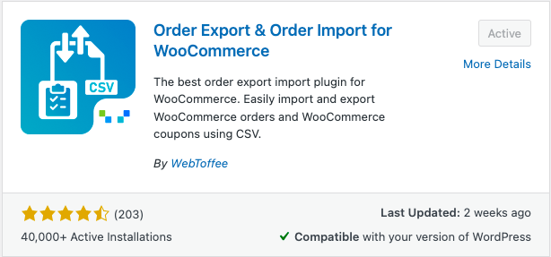 Order Import and Order Export Plugin