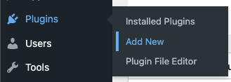 Add new plugin from WordPress dashboard