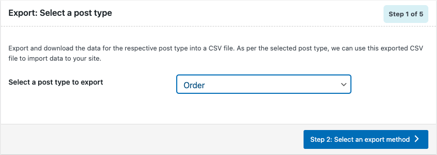 post type for WooCommerce completed order email export