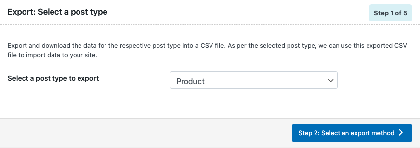 Select the product as the post type