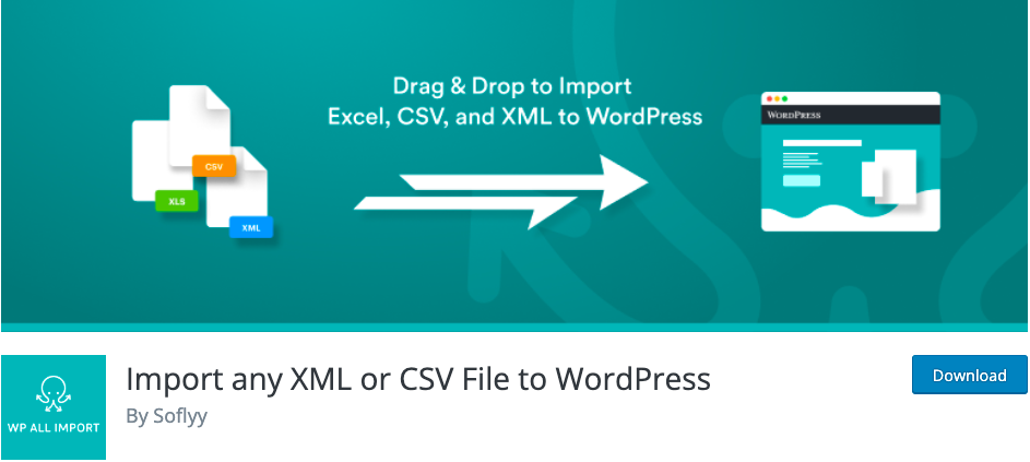 import any xml or csv file plugin