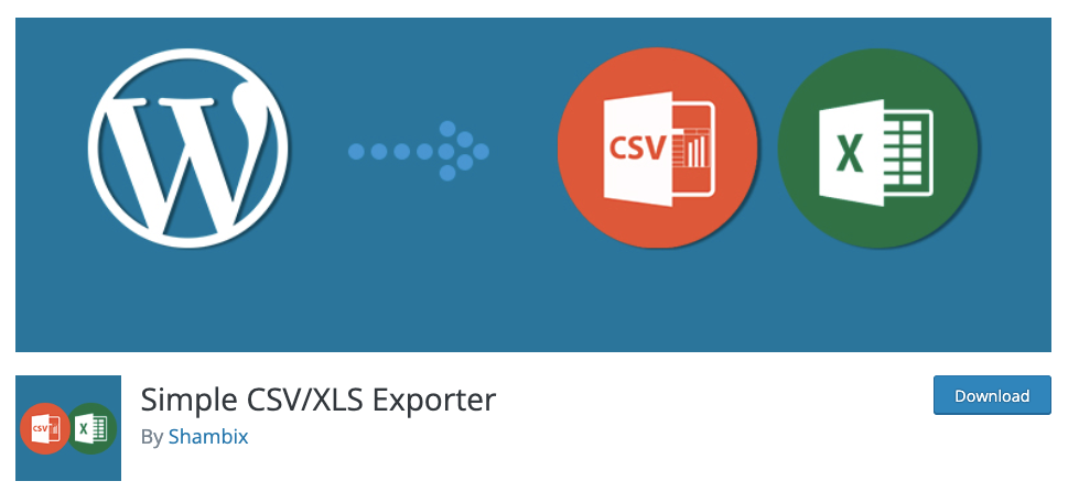Simple CSV/XLS Exporter