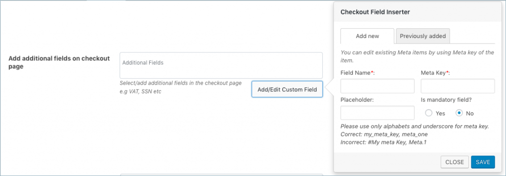 Add additional fields on the checkout page in PDF invoice woocommerce