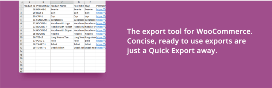 Woocommerce store exporter