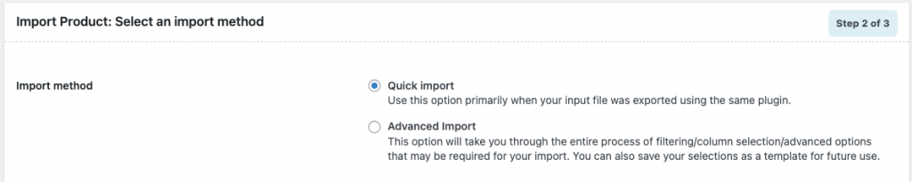 options to import woocommerce products excel file 