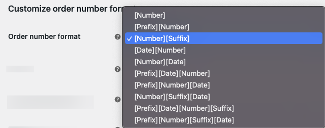 Order number format of Sequential Order number premium version