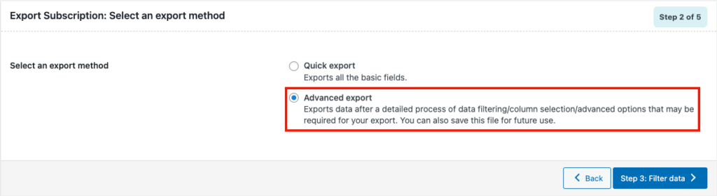 Advanced export for WooCommerce subscriptions