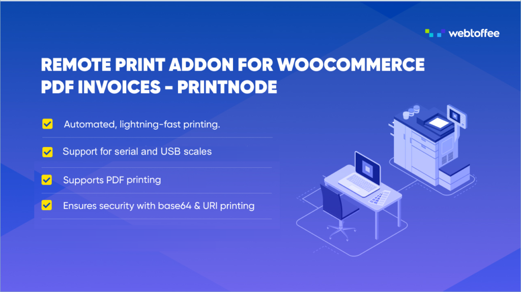 Remote print add-on for woocommerce