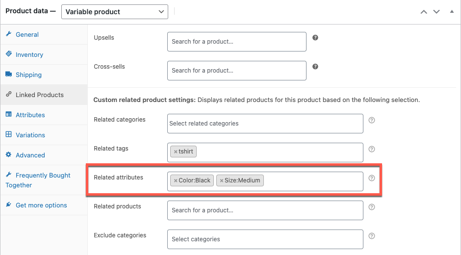 add product attributes