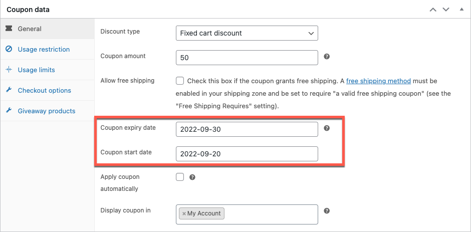 coupon scheduling with smart coupons plugin