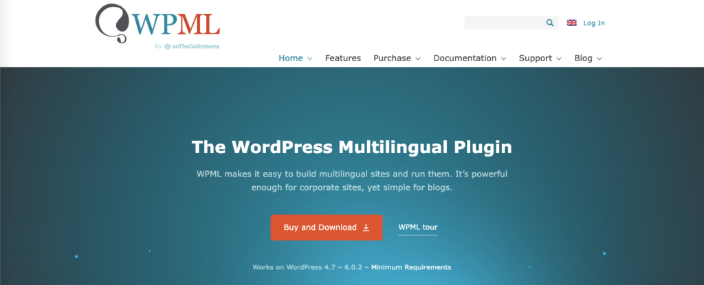 WPML premium page to download translation plugins