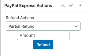 PayPal Express Action widget