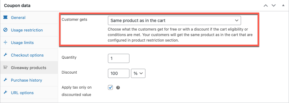 customer gets same product as in the cart