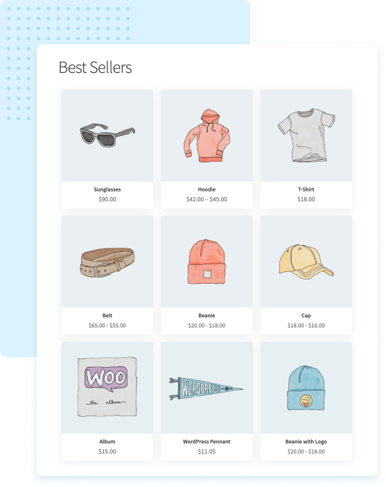 create page for best selling products